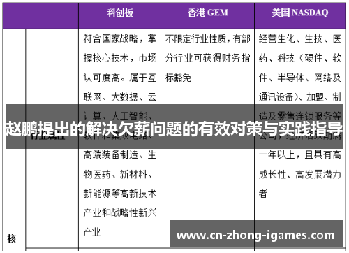 赵鹏提出的解决欠薪问题的有效对策与实践指导 赵鹏提出的解决欠薪问题的有效对策与实践指导